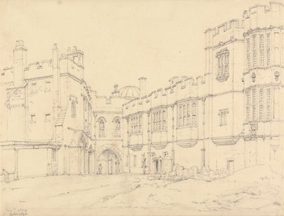 Galerie de la reine Elizabeth et porte du Prince Noir, Windsor - Henry Edridge