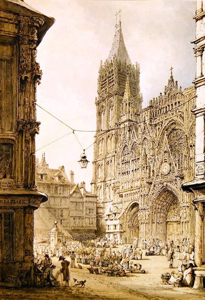 Cathédrale de Rouen, façade ouest - Henry Edridge