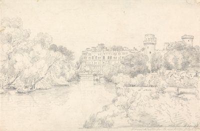 Château de Warwick depuis le nouveau pont - Henry Edridge