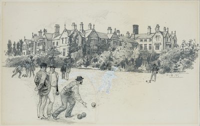 Asile de Cheadle depuis le terrain de boules - Henry Edward Tidmarsh