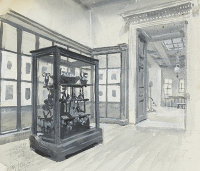 Vue intérieure du British Museum montrant la galerie des gravures - Henry Edward Tidmarsh