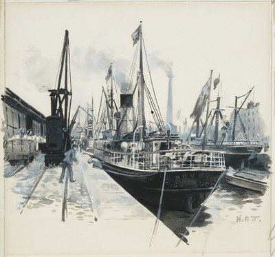 Chargement au quai de Pomona - Henry Edward Tidmarsh