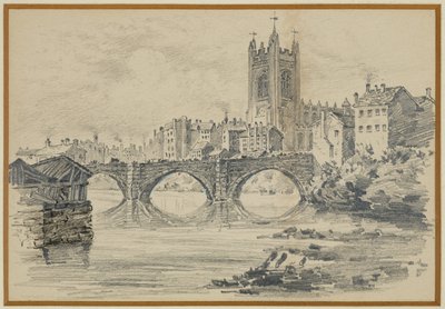 La vieille église et le pont de Salford (d