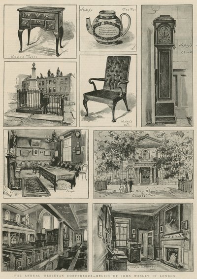 La conférence annuelle wesleyenne - reliques de John Wesley à Londres - Henry Edward Tidmarsh