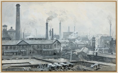 Vue depuis la gare de London Road, imprimeries de Hoyle - Henry Edward Tidmarsh