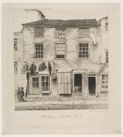 Vieille maison dans Rector Street, de Scènes du vieux New York - Henry Farrer