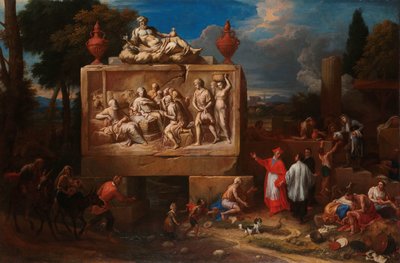 Paysage fantastique avec Saint Charles Borromée - Henry Ferguson
