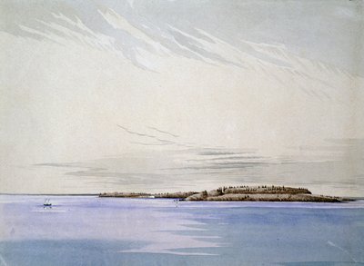 Vieux Mackinaw, avec le fort français, 1842 - Henry Francis Ainslie