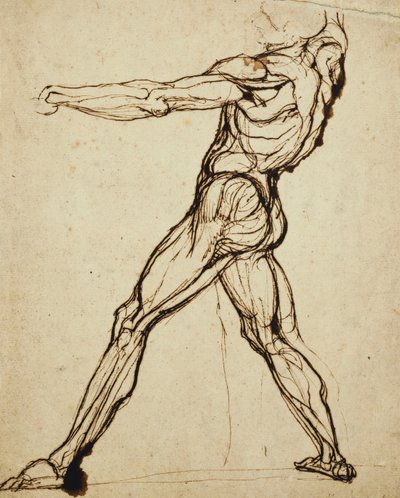 Un nu lançant - Johann Heinrich Füssli