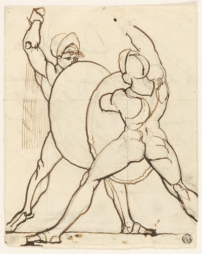 Combat de deux Grecs - Johann Heinrich Füssli