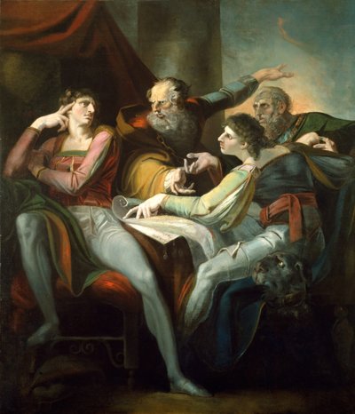 Dispute entre Hotspur, Glendower, Mortimer et Worcester - Johann Heinrich Füssli