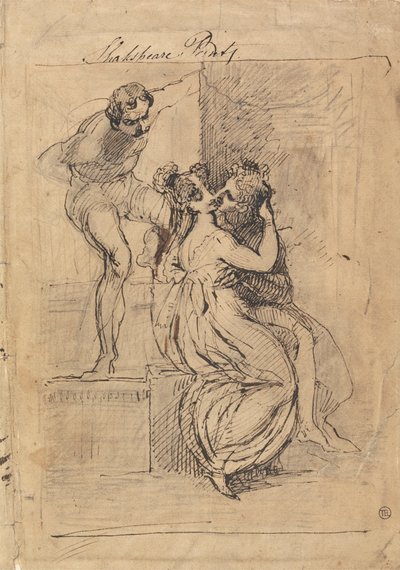 Figure penchée sur les escaliers - Johann Heinrich Füssli