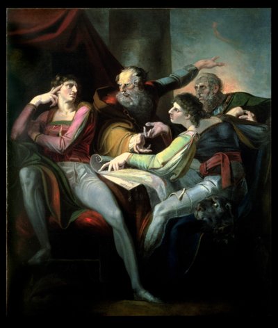 La dispute entre Hotspur, Worcester, Mortimer et Glendower, 1784 - Johann Heinrich Füssli