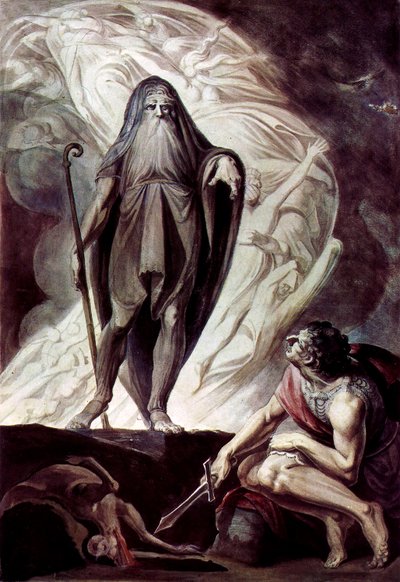 Thérésias apparaît à Ulysse pendant le sacrifice - Johann Heinrich Füssli