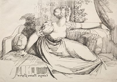 Femme sur un Sofa - Johann Heinrich Füssli