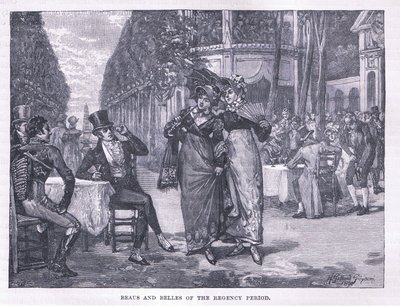 Beaux et belles de la période de la Régence vers 1818 - Henry Gillard Glindoni