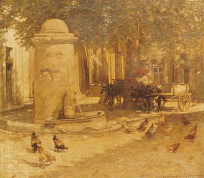 Fontaine dans un village provençal - Henry Herbert La Thangue