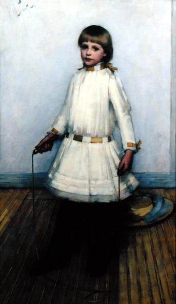 Fille avec une corde à sauter - Henry Herbert La Thangue