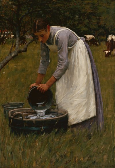 Abreuvant les vaches - Henry Herbert La Thangue