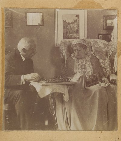 [Hardinge Hay Cameron et Lady Dalrymple jouant aux échecs] - Henry Herschel Hay Cameron
