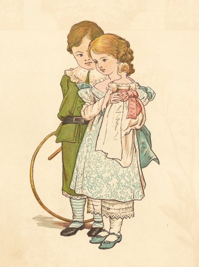 Gens en cour (lithographie en couleur) - Henry Hetherington Emmerson