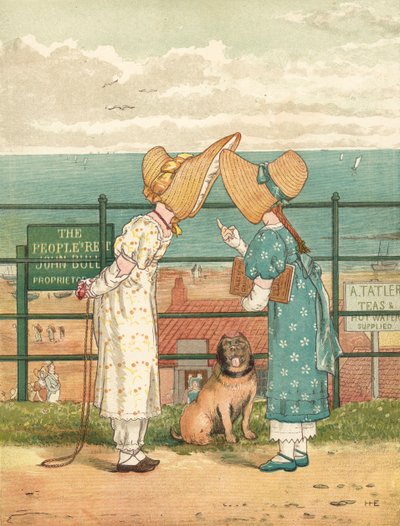 Gens bavardant (lithographie en couleur) - Henry Hetherington Emmerson