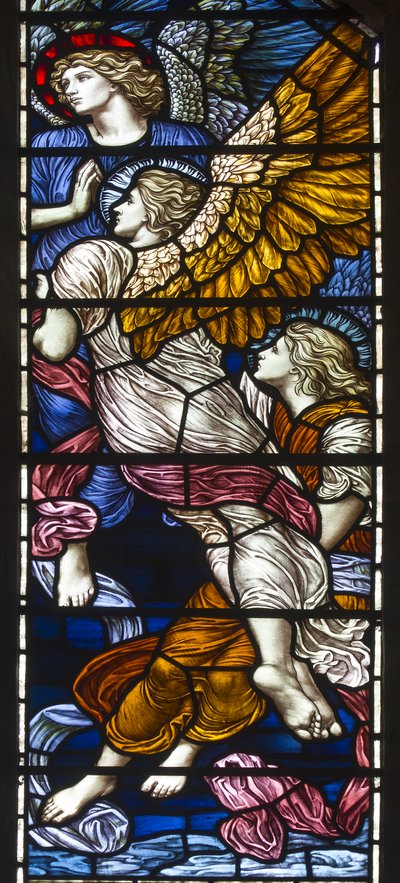 Buckland, St Mary, James Powell & Sons, Henry Holiday, La Chapelle Barcote, Anges louangeurs, 1889 - Henry Holiday