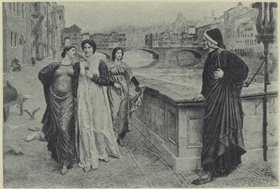 Dante et Béatrice (photogravure) - Henry Holiday