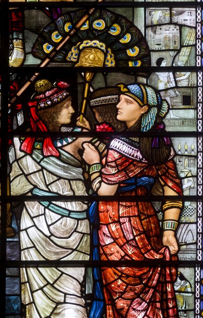 Cathédrale de Durham, Holday Workshop, Henry Holiday, Moïse quittant la cour de Pharaon (détail), 1895 - Henry Holiday