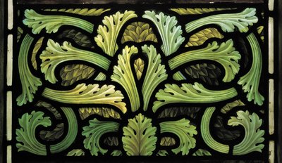 Motif de feuillage, fenêtre des Anges du Jugement - Henry Holiday