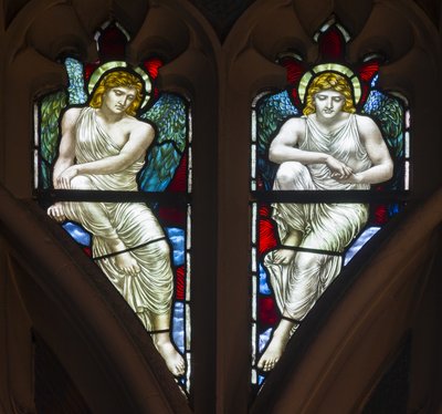Westminster, St Margaret, James Powell & Sons, Henry Holiday, Anges en tracé, 1883 - Henry Holiday