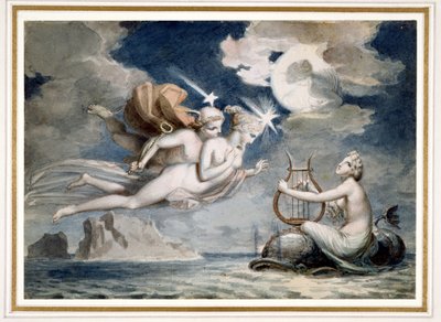 Le lever des Pléiades (encre et aquarelle sur papier) - Henry Howard