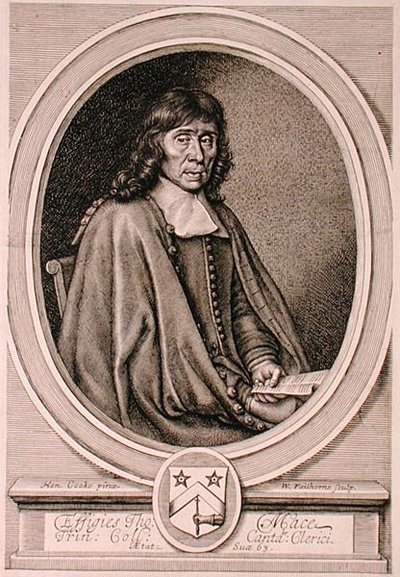 Portrait de Thomas Mace (1612-1706) gravé par William Faithorne (1656-c.1701) - Henry I (after) Cooke