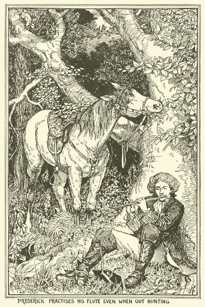 Frédéric pratique sa flûte même en chassant - Henry Justice Ford