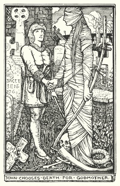 Jean choisit la Mort pour marraine (lithographie) - Henry Justice Ford
