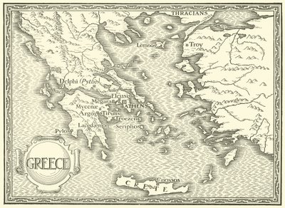 Carte de la Grèce - Henry Justice Ford