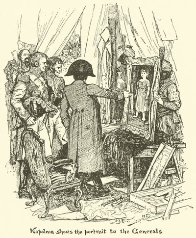 Napoléon montre le portrait aux généraux - Henry Justice Ford