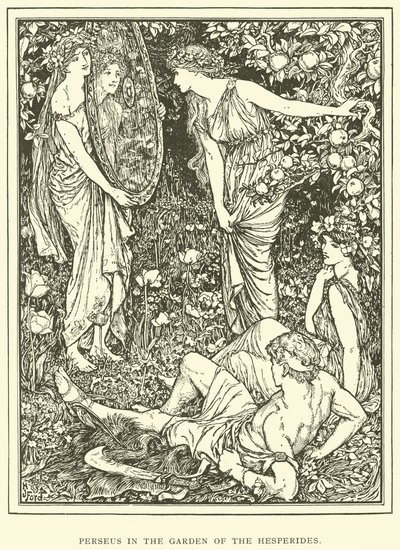 Persée dans le jardin des Hespérides - Henry Justice Ford