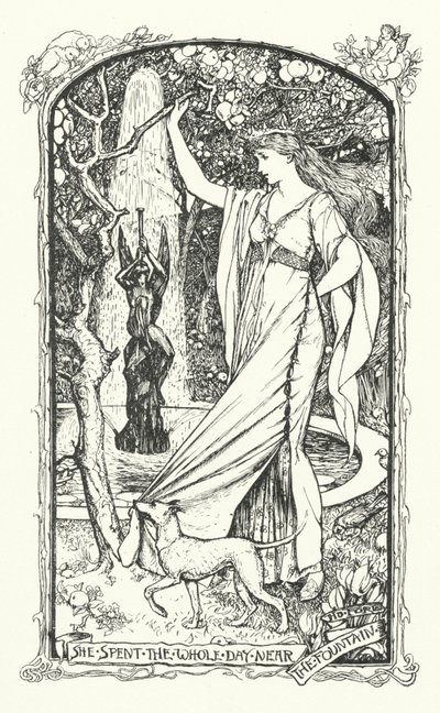 Elle a passé toute la journée près de la fontaine - Henry Justice Ford