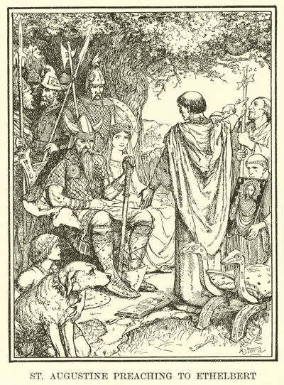 Saint Augustin prêchant à Ethelbert - Henry Justice Ford