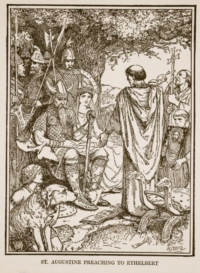 Saint Augustin prêchant à Ethelbert, illustration de 