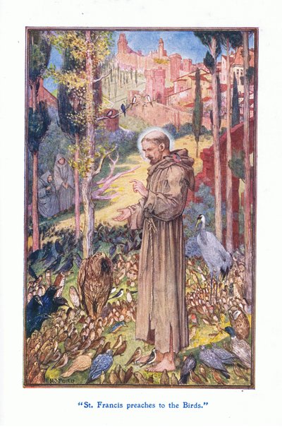 Saint François prêche aux oiseaux - Henry Justice Ford