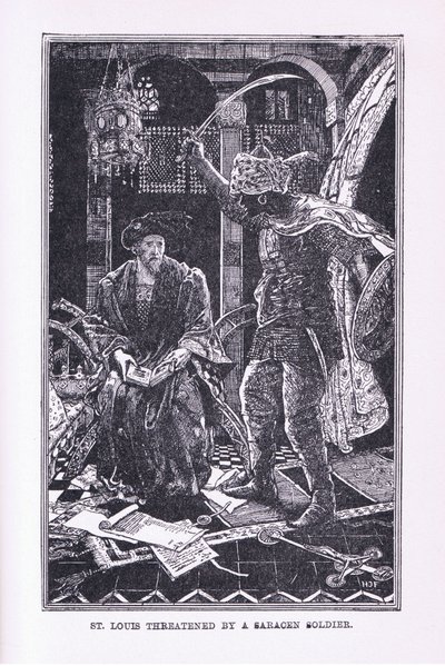 Saint Louis menacé par le soldat sarrasin - Henry Justice Ford
