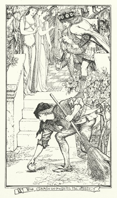 Le jardinier obtient la pomme (gravure) - Henry Justice Ford