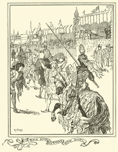 Le Roi Arrête le Duel (gravure) - Henry Justice Ford