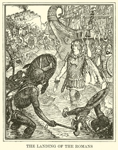 Le débarquement des Romains - Henry Justice Ford