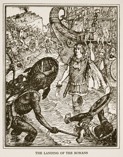 Le débarquement des Romains, illustration de 
