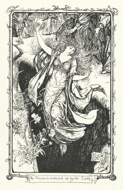 La princesse est engloutie par la terre (gravure) - Henry Justice Ford