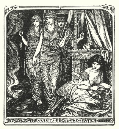La visite des Parques (lithographie) - Henry Justice Ford