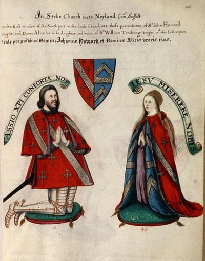 Sir John Howard III et sa deuxième épouse Alice Tendring - Henry Lilly